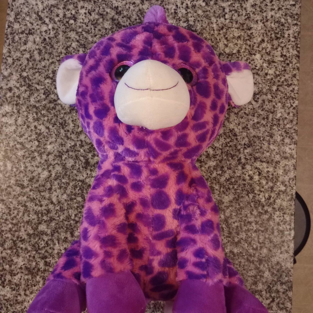 Looky Boos by Kellytoy Purple/Pink Giraffe 16" Big Eyes, Plush Toy